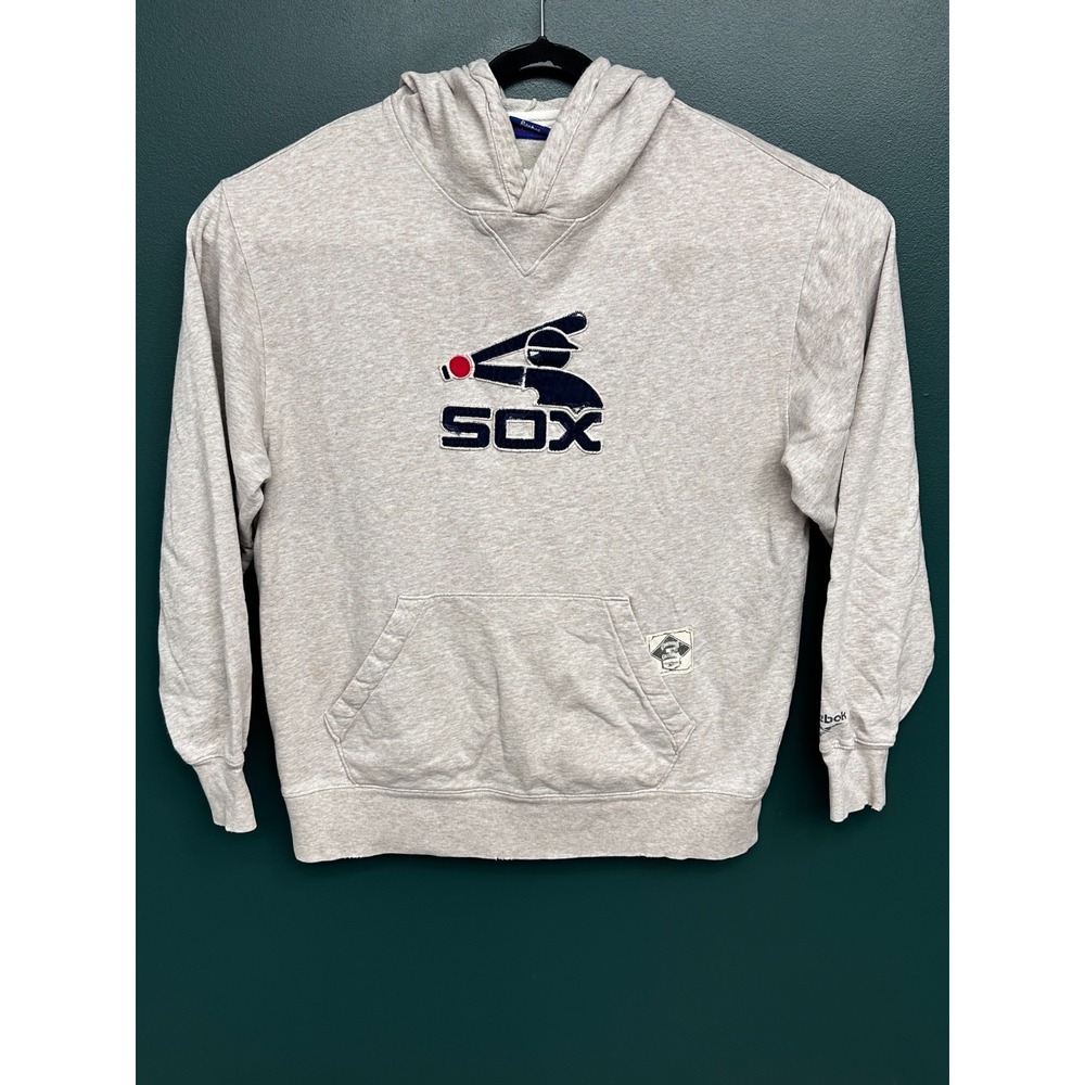Reebok MLB Chicago White Sox Cooperstown Classic Gray Hoodie Size Large